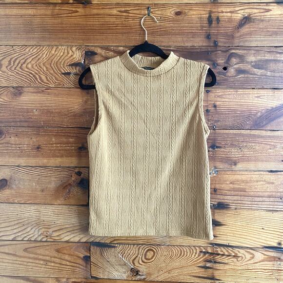 Brown Mock Neck Sweater tank top size 2X - Picture 1 of 4